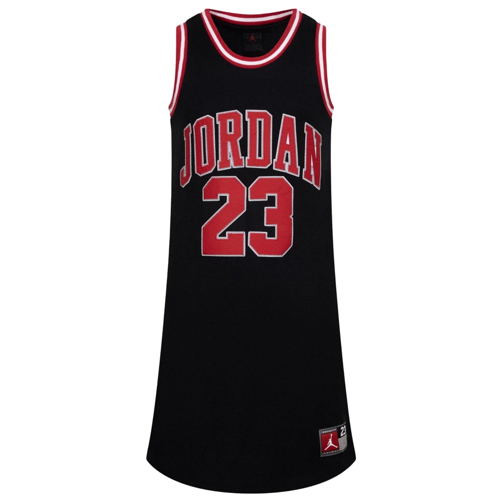 Jordan Nike‎ Girls 23 Jersey Long Tank Top  Size L Gym Black Sleeveless MSRP $45 - Picture 2 of 12